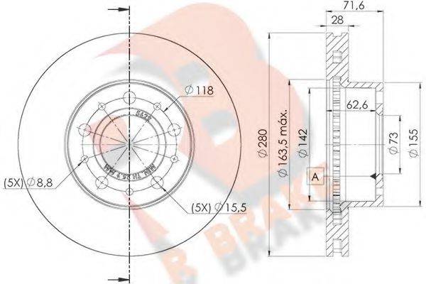 R BRAKE 78RBD25622