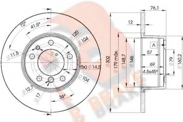 R BRAKE 78RBD18042