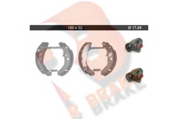 R BRAKE 79RBKT0101 Комплект гальмівних колодок