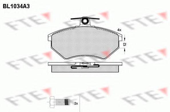 FTE 20168 Комплект гальмівних колодок, дискове гальмо