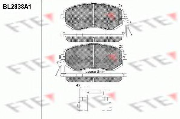 SUBARU 26296-FJ010 Комплект гальмівних колодок, дискове гальмо