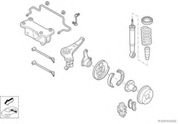 HERTH+BUSS JAKOPARTS N02633HA Рульове управління; Підвіска колеса