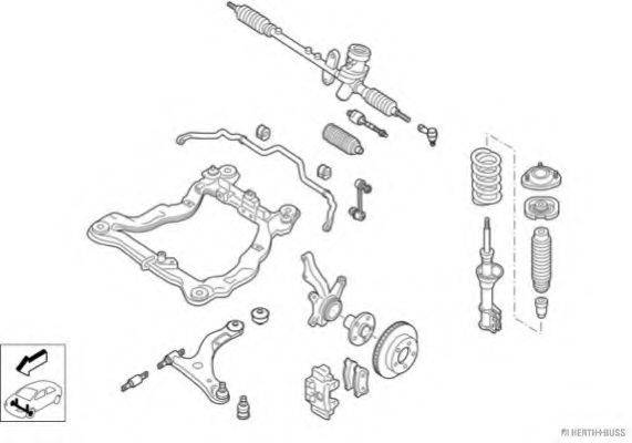 HERTH+BUSS JAKOPARTS N02633VA Рульове управління; Підвіска колеса