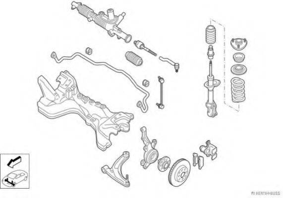 HERTH+BUSS JAKOPARTS N02916VA Рульове управління; Підвіска колеса
