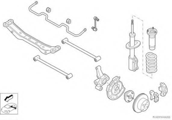 HERTH+BUSS JAKOPARTS N03036HA Рульове управління; Підвіска колеса