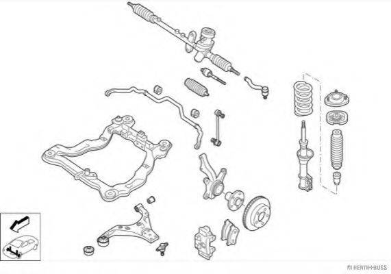 HERTH+BUSS JAKOPARTS N03621VA Рульове управління; Підвіска колеса