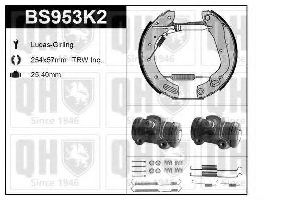 QUINTON HAZELL BS953K2 Комплект гальм, барабанний гальмівний механізм