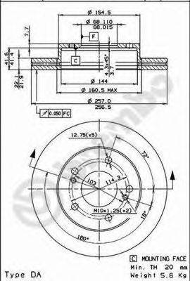 NISSAN 40206-80F00 гальмівний диск