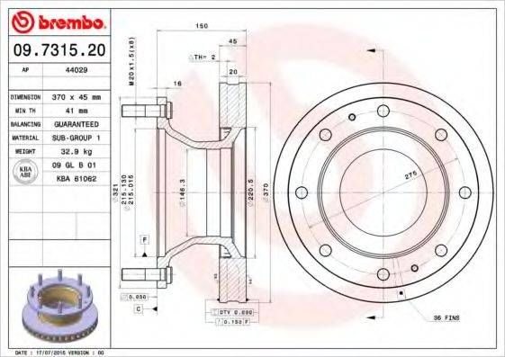 BREMBO 09.7315.20