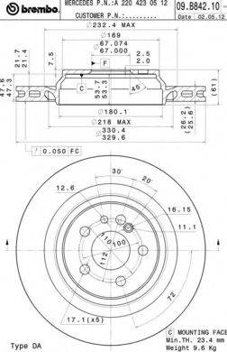 BREMBO 09.B842.11