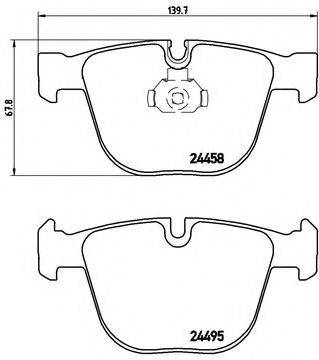 BREMBO 24495 Комплект гальмівних колодок, дискове гальмо