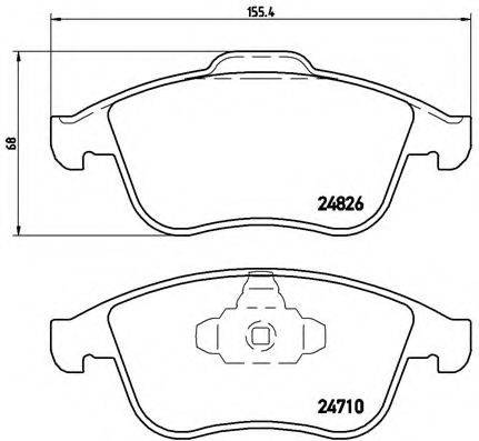 BREMBO P68052 Комплект гальмівних колодок, дискове гальмо