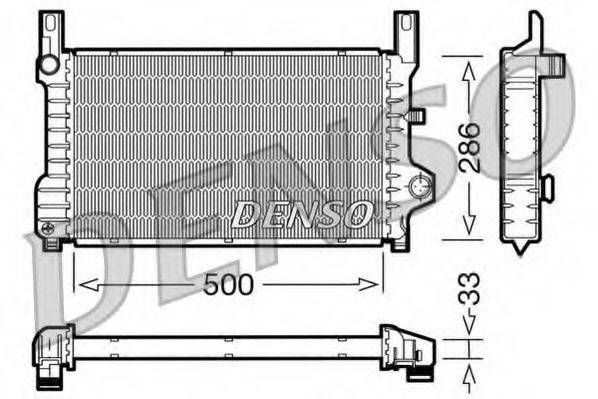 DENSO DRM10036 Радіатор, охолодження двигуна