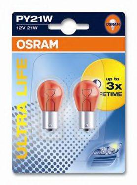 OSRAM 7507ULT02B Лампа розжарювання, ліхтар покажчика повороту; Лампа розжарювання, фара заднього ходу; Лампа розжарювання, стоянковий/габаритний вогонь; Лампа розжарювання, ліхтар покажчика повороту