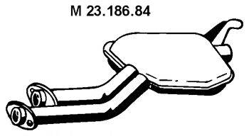 MERCEDES-BENZ 2014900801 Середній глушник вихлопних газів