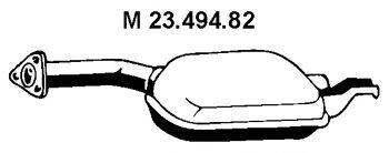 MERCEDES-BENZ 1244911600 Середній глушник вихлопних газів