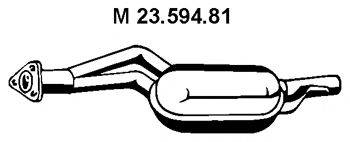 MERCEDES-BENZ 124 490 12 35 Середній глушник вихлопних газів