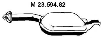 MERCEDES-BENZ 124 490 37 15 Середній глушник вихлопних газів