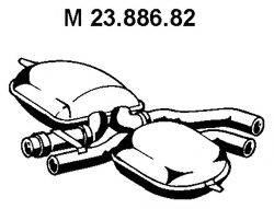 MERCEDES-BENZ 126 490 39 15 Середній глушник вихлопних газів