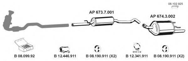 EBERSPACHER AP2292 Система випуску ОГ