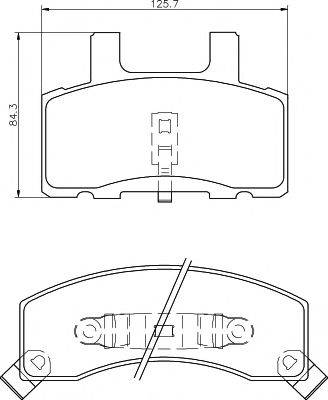 CHEVROLET 12321431 Комплект гальмівних колодок, дискове гальмо