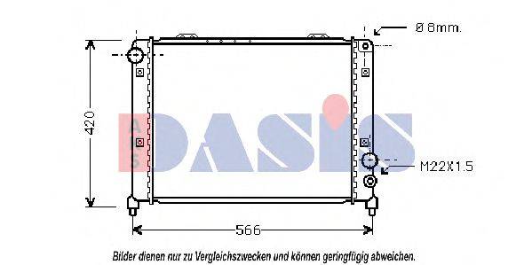 AKS DASIS 1000901 Радіатор, охолодження двигуна