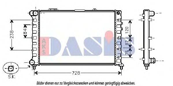 AKS DASIS 1010101 Радіатор, охолодження двигуна