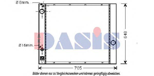 AKS DASIS 021000N Радіатор, охолодження двигуна