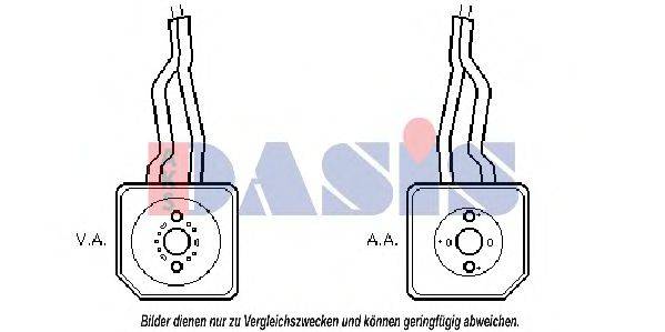 AKS DASIS VW3096 масляний радіатор, моторне масло