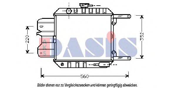 AKS DASIS 1601001 Радіатор, охолодження двигуна