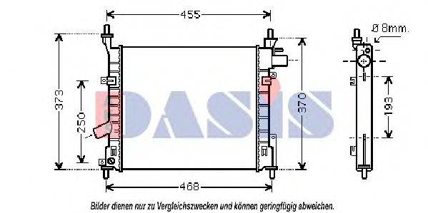 AKS DASIS FD2372 Радіатор, охолодження двигуна