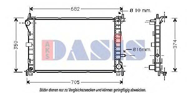 AKS DASIS 18002379 Радіатор, охолодження двигуна