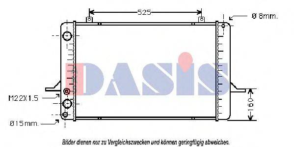 AKS DASIS 090350N Радіатор, охолодження двигуна