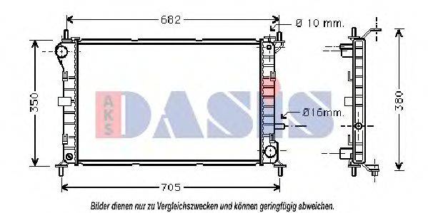 AKS DASIS FD2265 Радіатор, охолодження двигуна