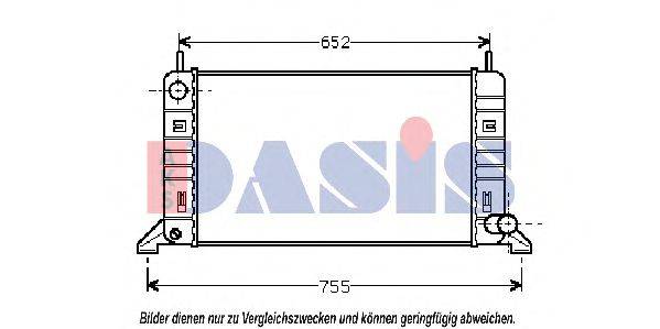AKS DASIS 092270N Радіатор, охолодження двигуна