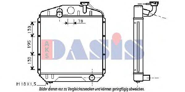 AKS DASIS 131250T Радіатор, охолодження двигуна