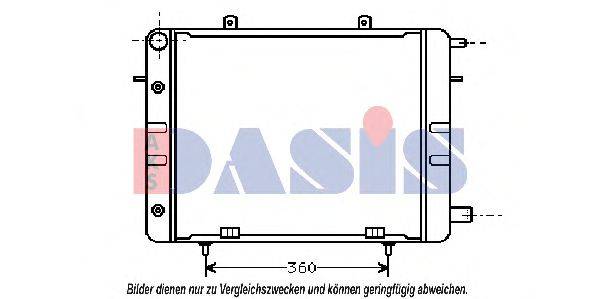 AKS DASIS 151080N Радіатор, охолодження двигуна