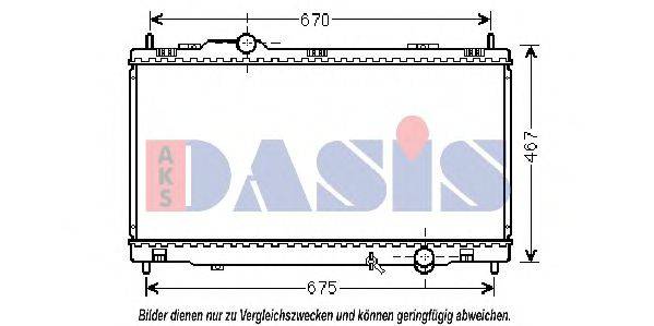 AKS DASIS 210225N Радіатор, охолодження двигуна