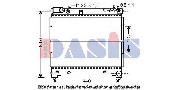 AKS DASIS 320019N Радіатор, охолодження двигуна