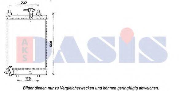AKS DASIS 360033N Радіатор, охолодження двигуна