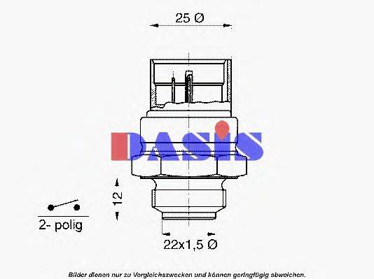 AKS DASIS 603995D Термивимикач, вентилятор радіатора