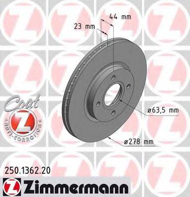 ZIMMERMANN 250136252 гальмівний диск