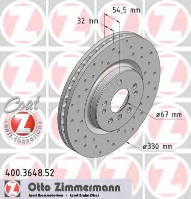 ZIMMERMANN 400364852 гальмівний диск