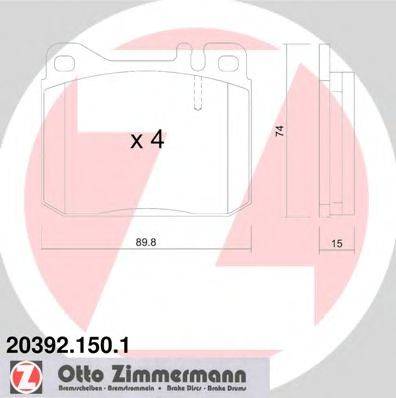ZIMMERMANN 29581 Комплект гальмівних колодок, дискове гальмо
