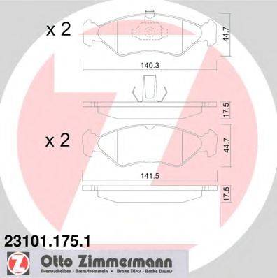 ZIMMERMANN 23101 Комплект гальмівних колодок, дискове гальмо