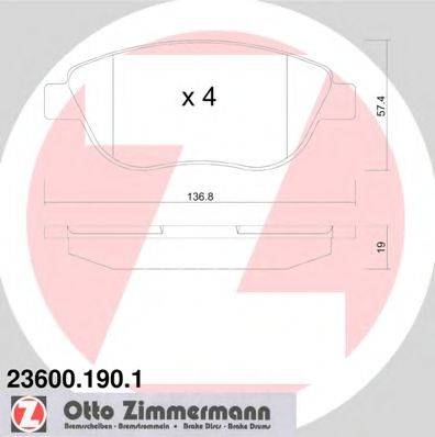 CITROEN/PEUGEOT E172125 Комплект гальмівних колодок, дискове гальмо