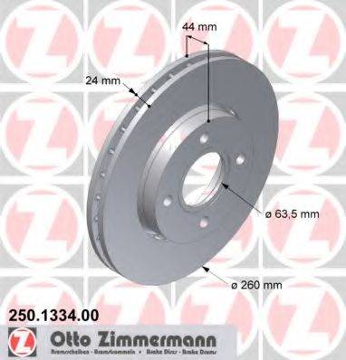 ZIMMERMANN 250133400 гальмівний диск