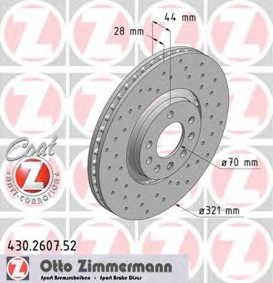 ZIMMERMANN 430260752 гальмівний диск