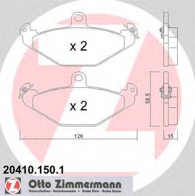 ZIMMERMANN 20423 Комплект гальмівних колодок, дискове гальмо