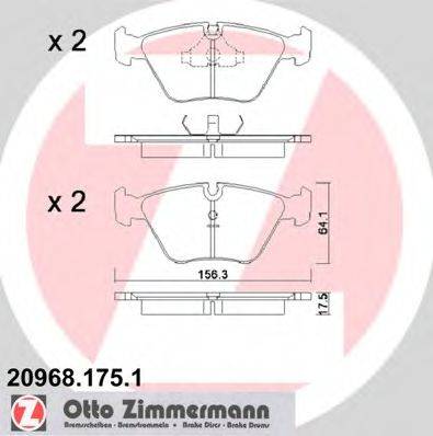 ZIMMERMANN 23126 Комплект гальмівних колодок, дискове гальмо